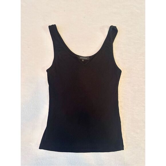 OLIVACEOUS black notched tank top size M - Picture 3 of 5
